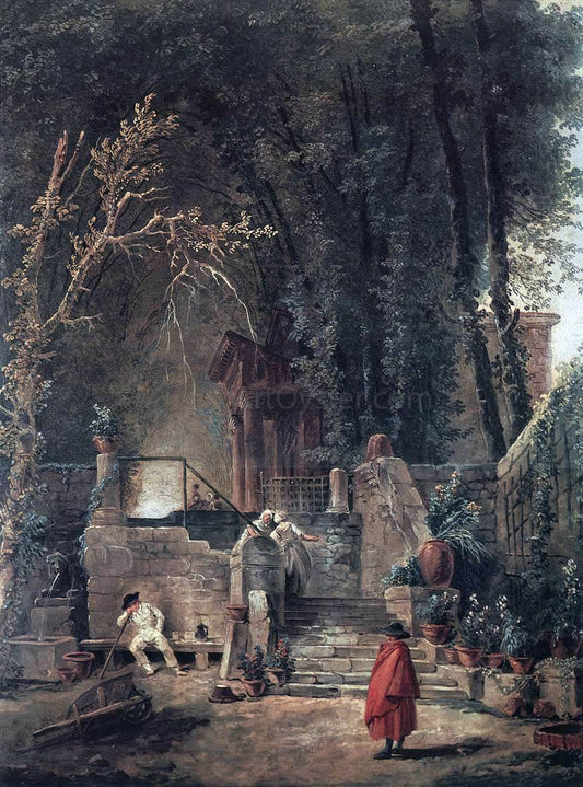 Hubert Robert Italian Park - Canvas Print