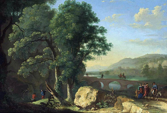 Herman Van Swanevelt Italianate Landscape - Canvas Print