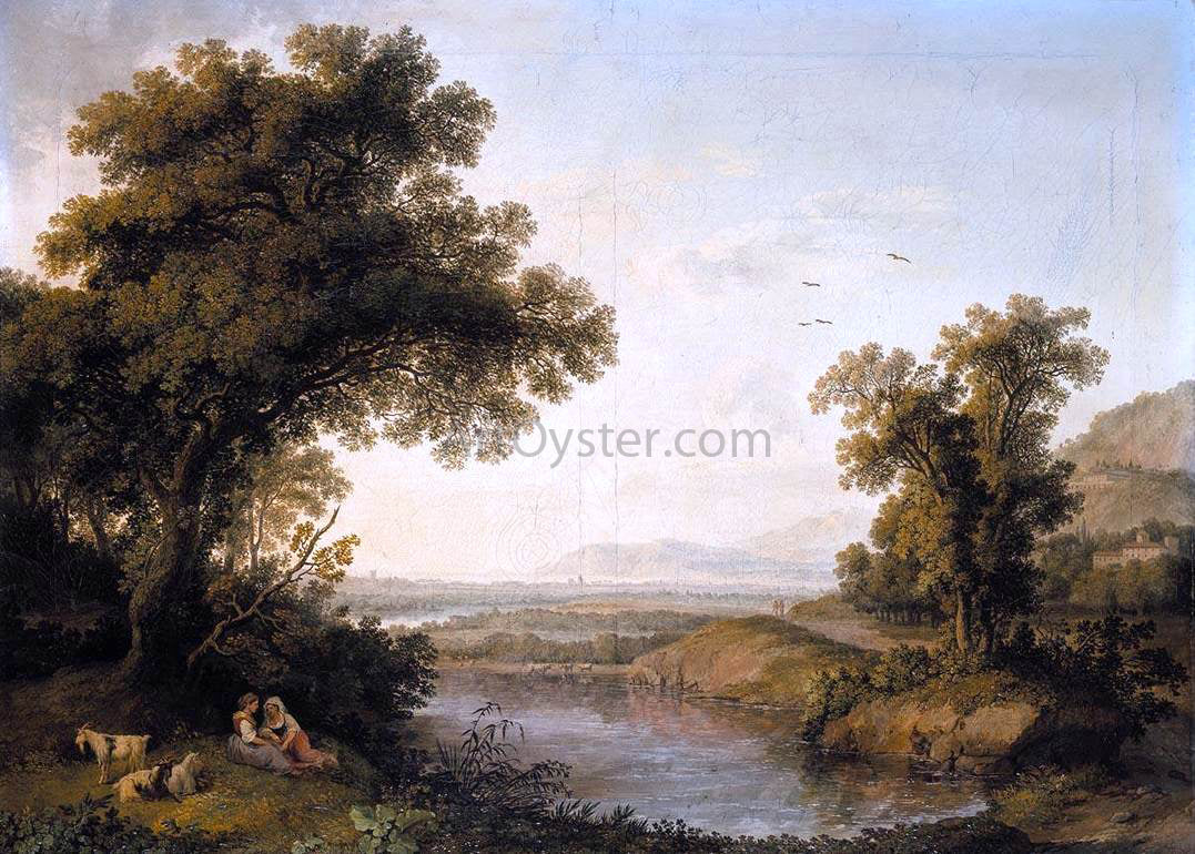 Jacob Philipp Hackert Italianate Landscape - Canvas Print