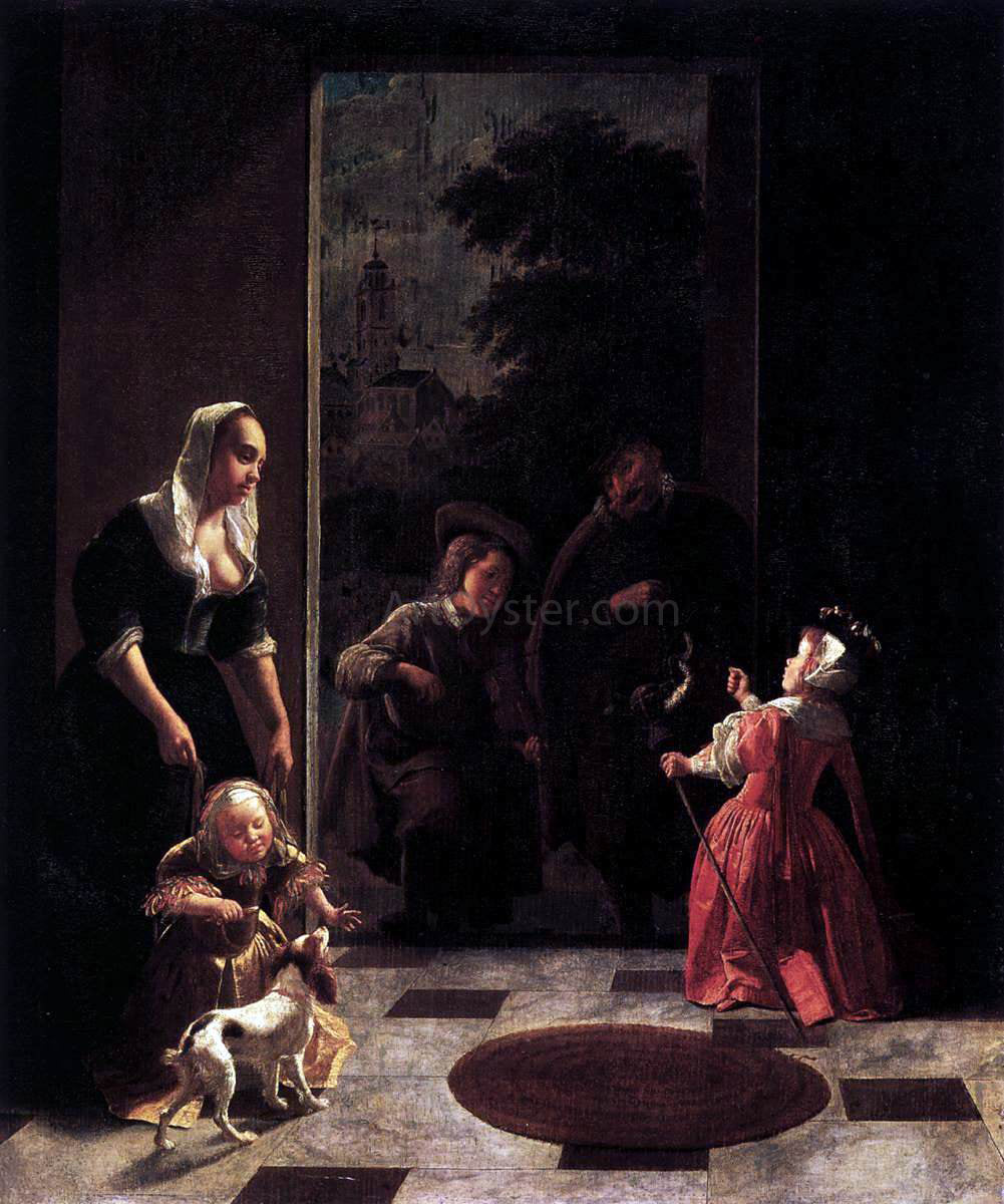 Jacob Ochtervelt Itinerant Musicians - Canvas Print