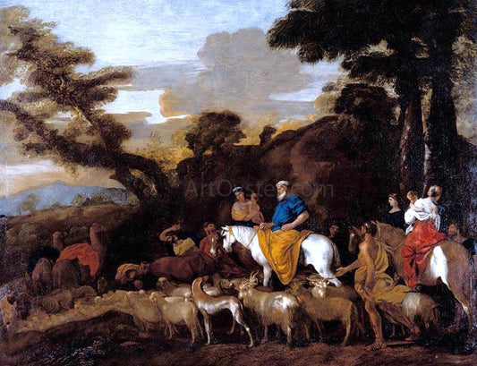 Giovanni Benedetto Castiglione Jacob Leading the Flocks of Laban - Canvas Print