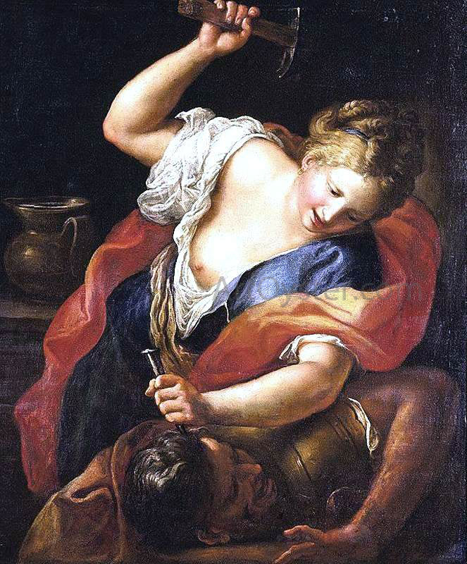 Gregorio Lazzarini Jael and Sisera - Canvas Print