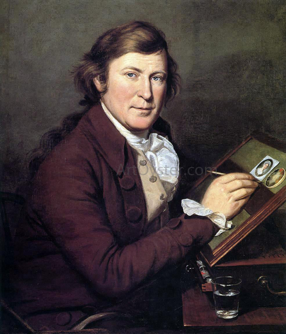 Charles Willson Peale James Peale Painting a Miniature - Canvas Print