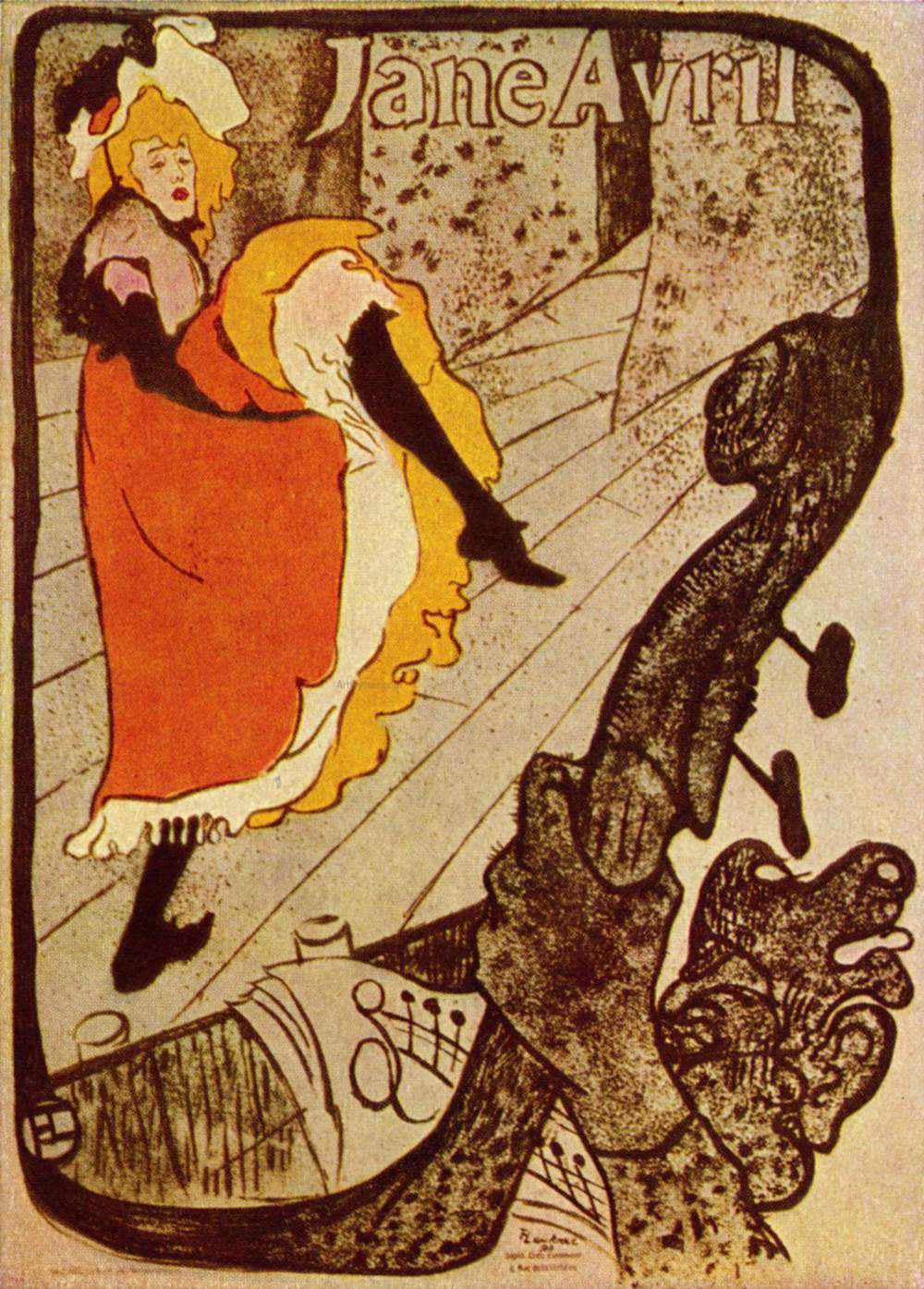 Henri De Toulouse-Lautrec Jane Avril - Canvas Print