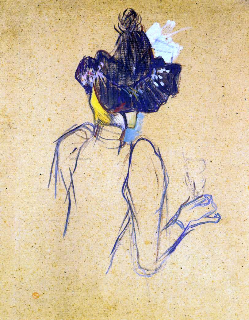 Henri De Toulouse-Lautrec Jane Avril Seen from the Back - Canvas Print