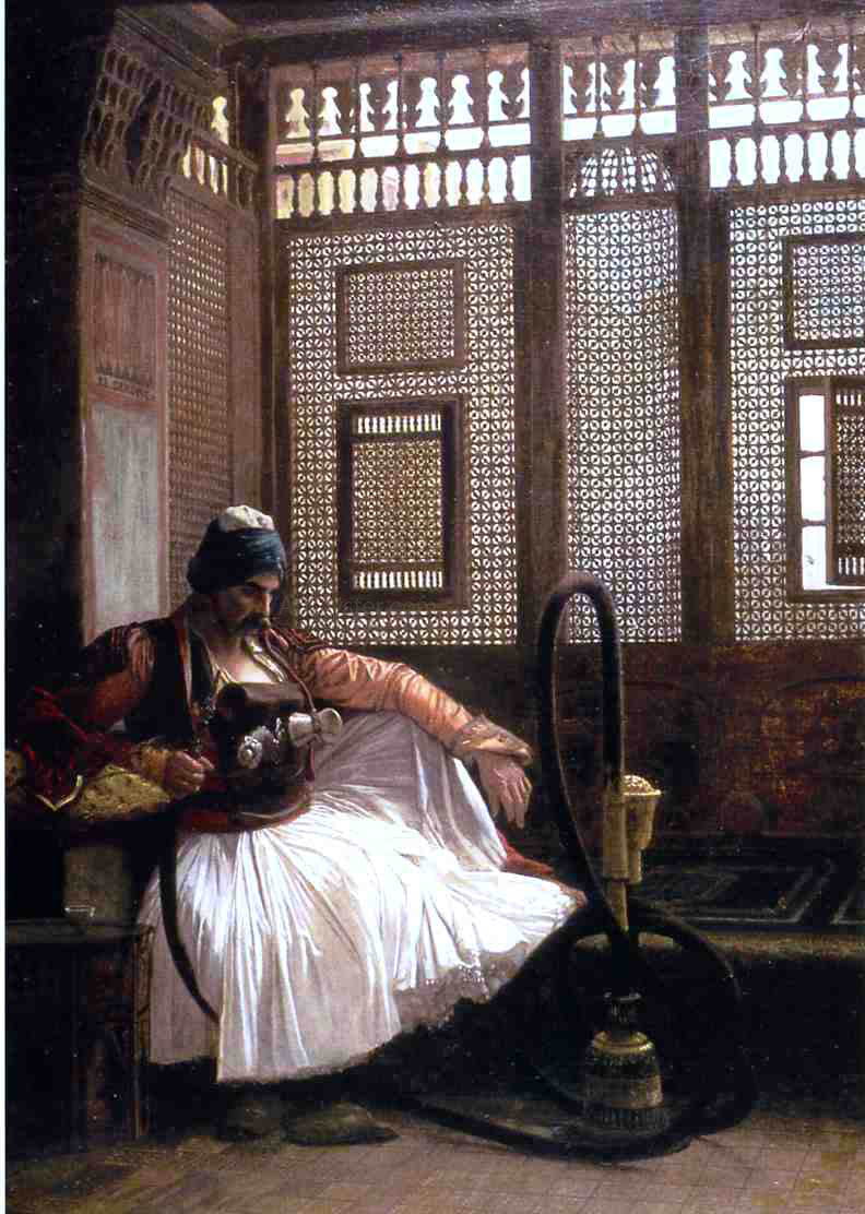 Jean-Leon Gerome Janissary Smoking - Canvas Print