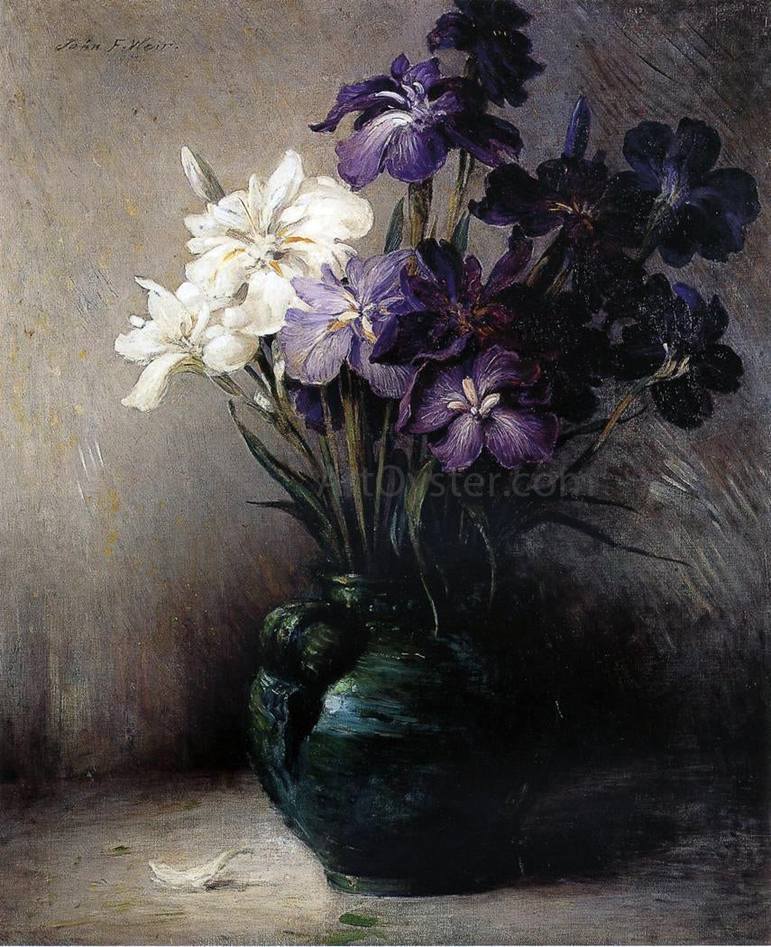 John Ferguson Weir Japanese Iris - Six Varieties - Canvas Print