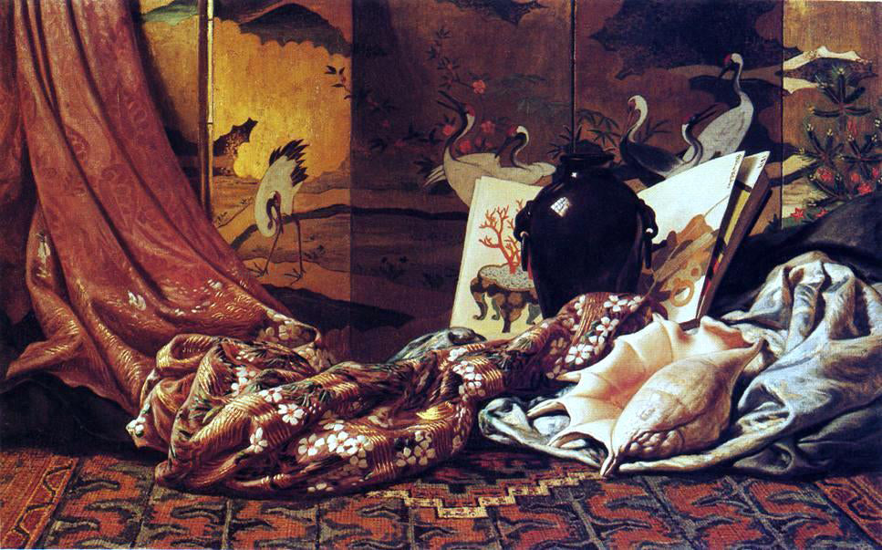 Elihu Vedder Japanese Still Life - Canvas Print