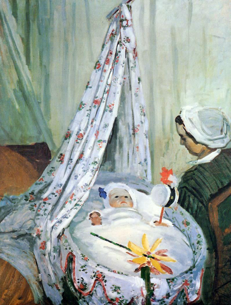 Claude Oscar Monet Jean Monet in His Cradle - Canvas Print