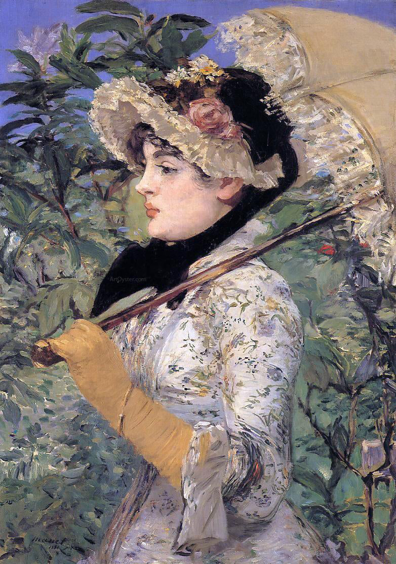 Edouard Manet Jeanne: Spring - Canvas Print