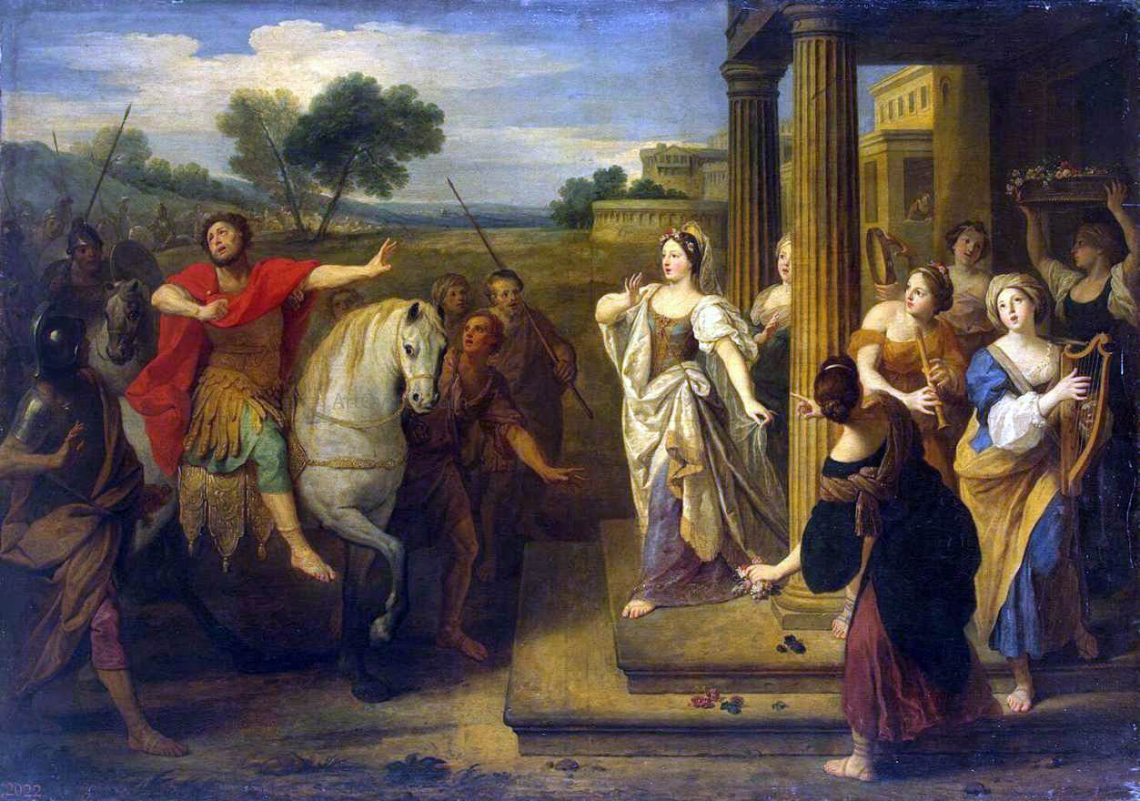 Bon Boullogne Jephtha's Daughter - Canvas Print