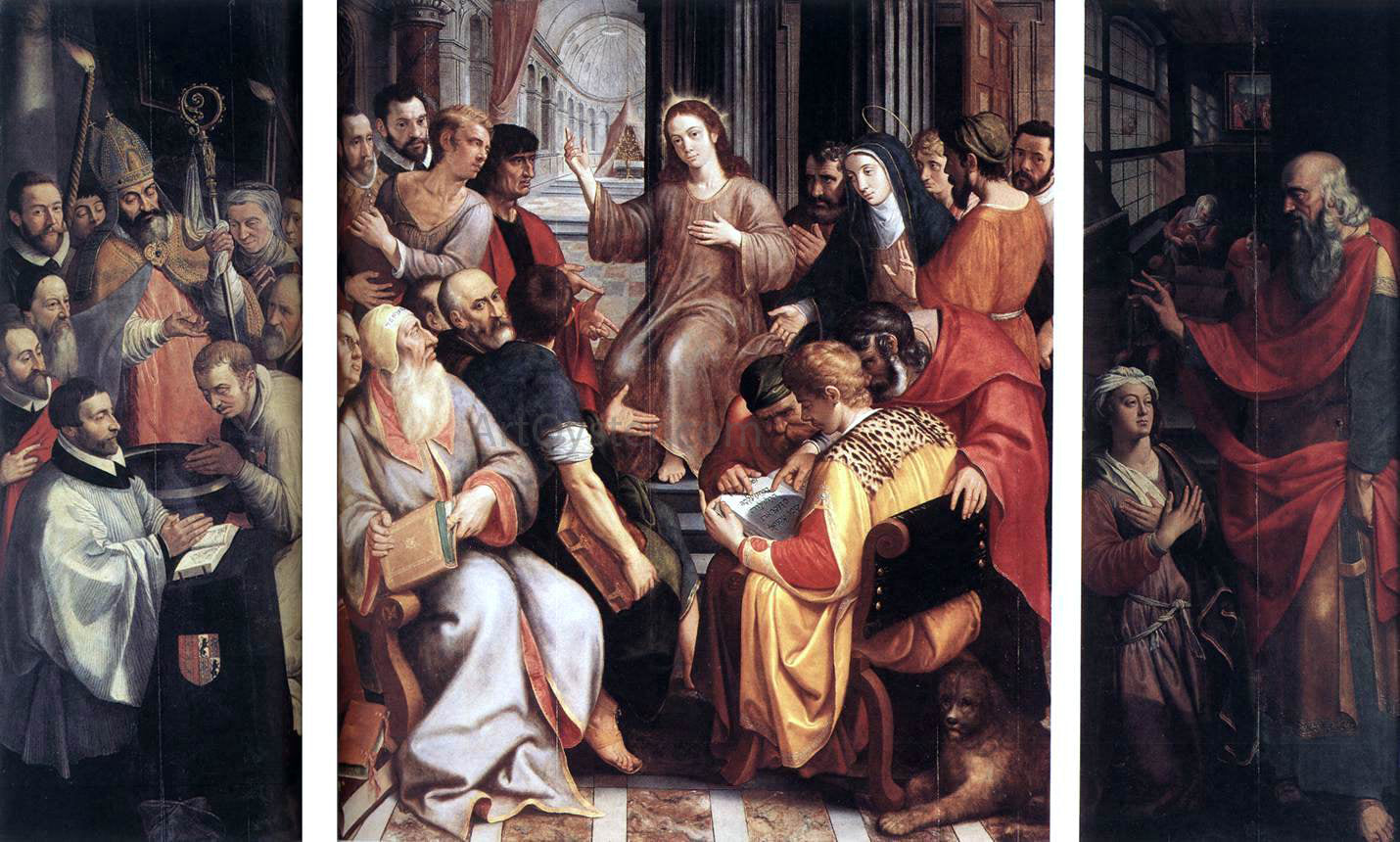 I Frans Francken Jesus Among the Doctors - Canvas Print