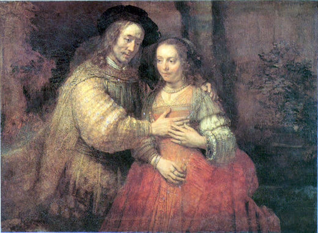 Rembrandt Van Rijn Jewish Bride - Canvas Print