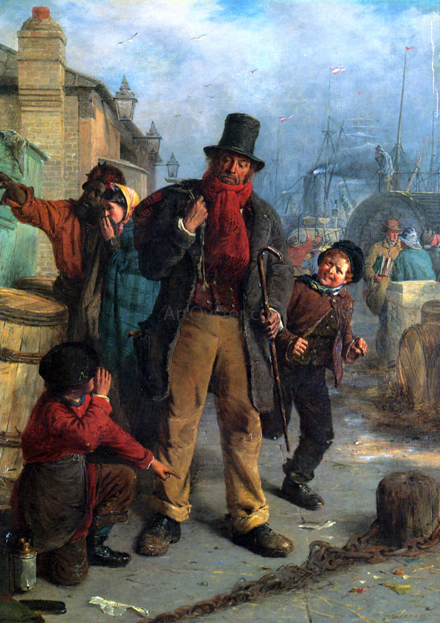 Erskine Nicol Jim Blake in Liverpool - Canvas Print
