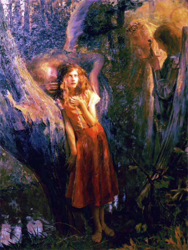 Gaston Bussiere Joan of Arc - Canvas Print