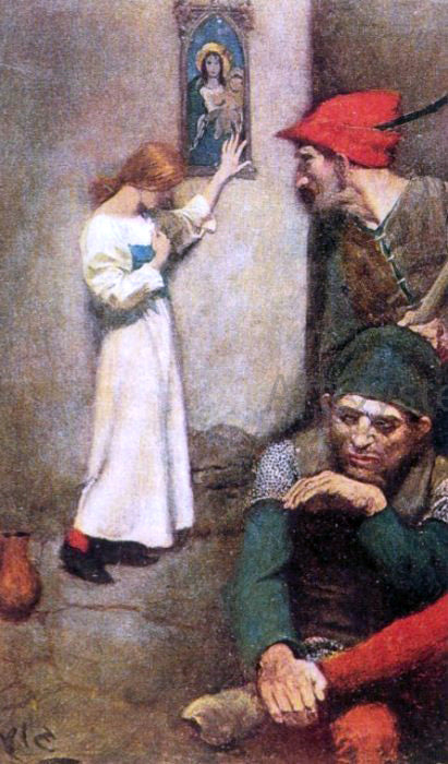 Howard Pyle Joan of Arc in Prison - Canvas Print