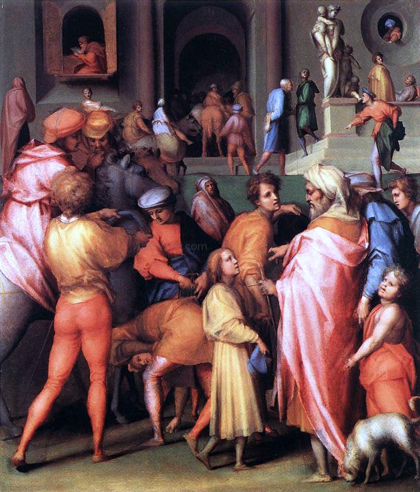 Jacopo Pontormo Joseph Being Sold to Potiphar - Canvas Print