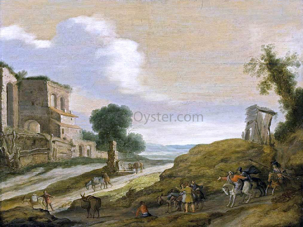 Lambert Jacobsz Joseph's Brothers on the Road from Egypt - Canvas Print