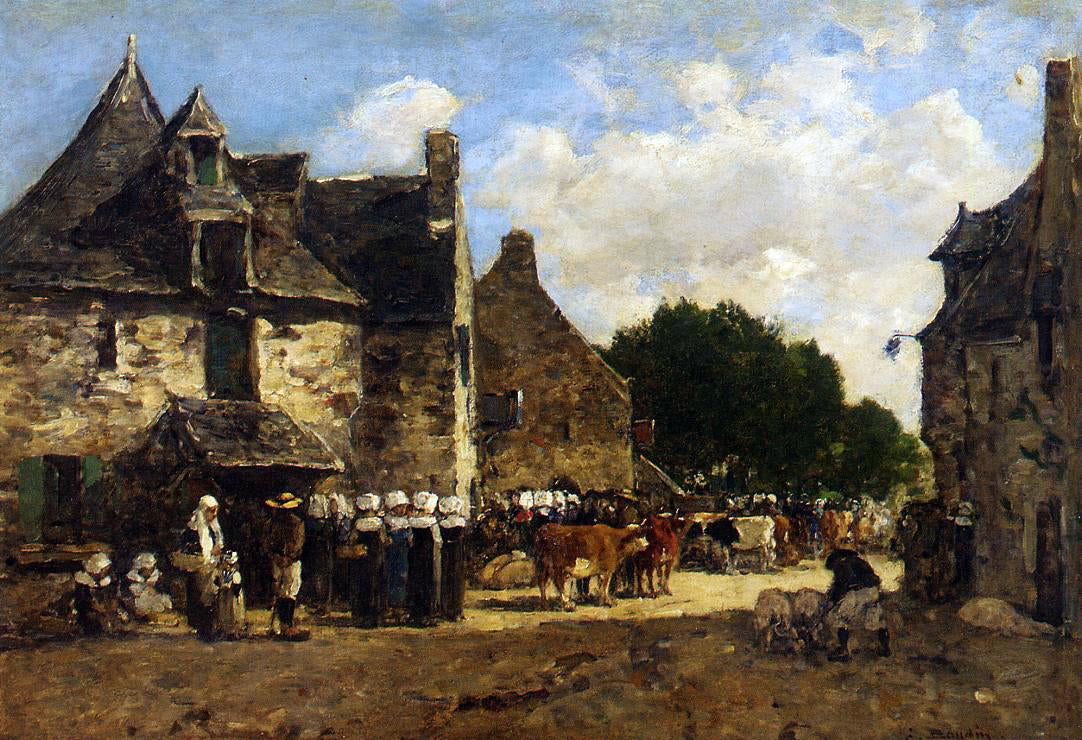 Eugene-Louis Boudin Jour de fiore, Le Faou - Canvas Print