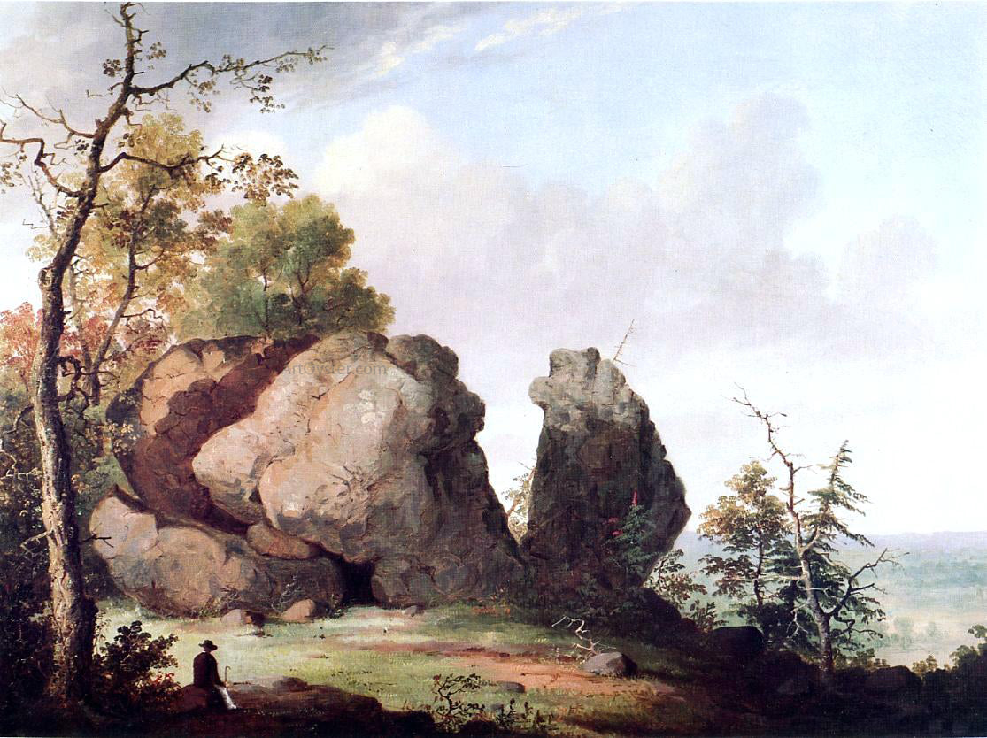 George Henry Durrie Judges Cave, West Rock, New Haven - Canvas Print