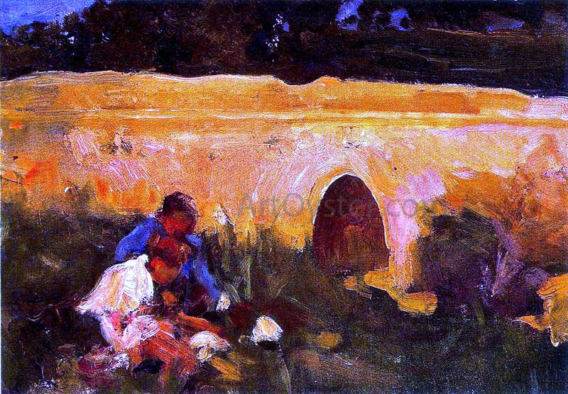 Cecilio Pla y Gallardo Jugando - Canvas Print
