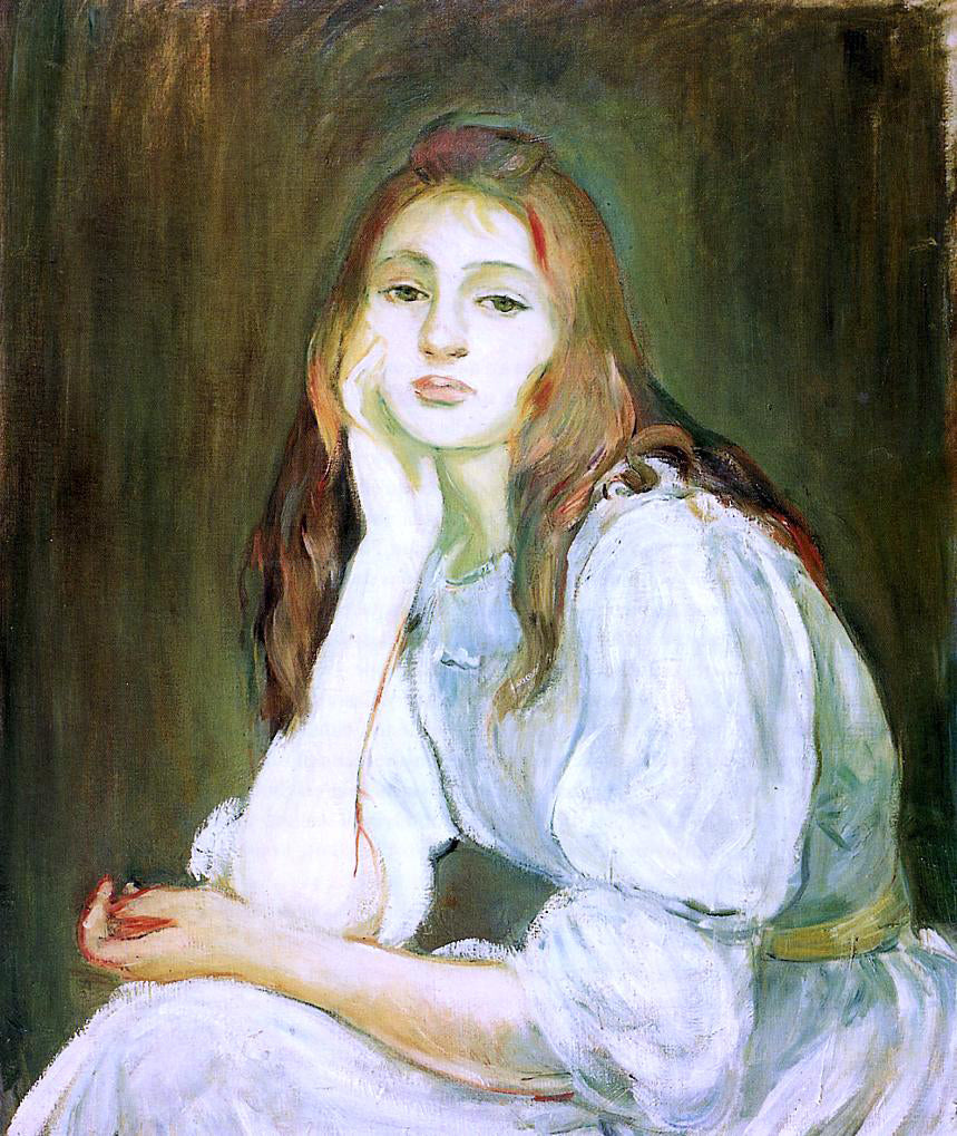 Berthe Morisot Julie Daydreaming - Canvas Print
