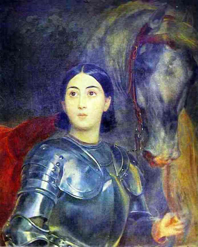 Karl Pavlovich Brulloff Juliet Tittoni as Jeanna D'Ark - Canvas Print