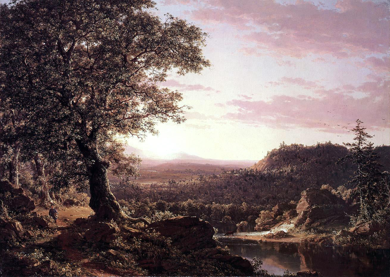 Frederic Edwin Church July Sunset, Berkshire County, Massachusetts - Canvas Print