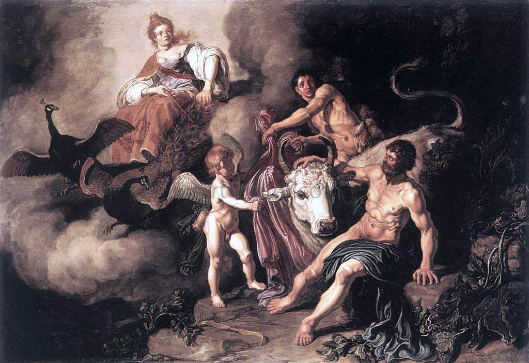 Pieter Lastman Juno Discovering Jupiter with Io - Canvas Print