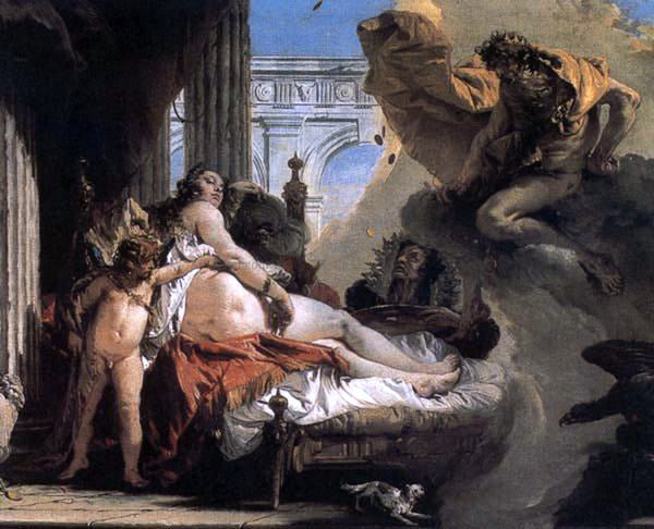 Giovanni Battista Tiepolo Jupiter and Danae - Canvas Print