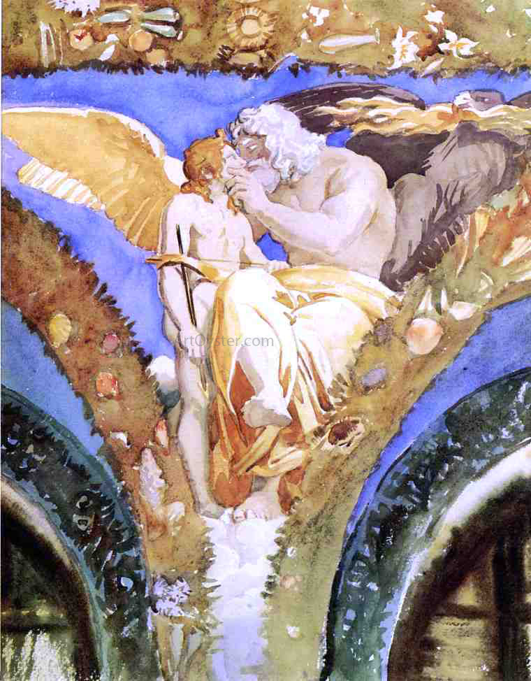 John Singer Sargent Jupiter Beseeching Eros - Canvas Print
