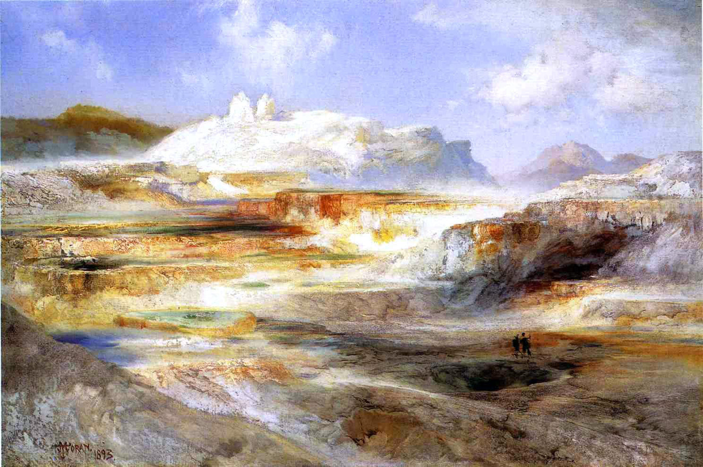 Thomas Moran Jupiter Terrace, Yellowstone - Canvas Print