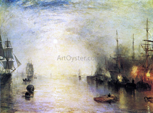 Joseph William Turner Keelmen Heaving in Coals by Night - Canvas Print