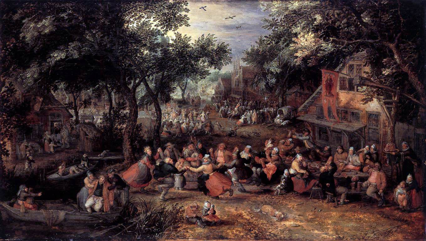 David Vinckboons Kermis - Canvas Print