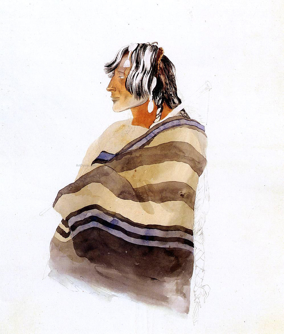 Karl Bodmer Kiasax, a Piegen Blackfeet Warrior - Canvas Print