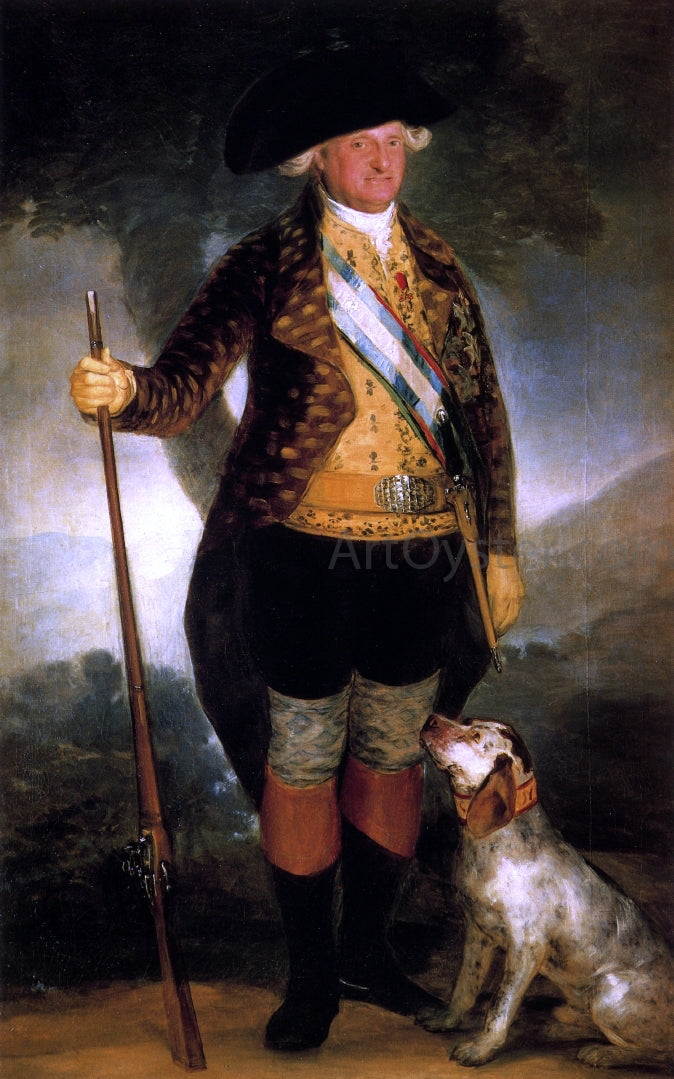 Francisco Jose de Goya Y Lucientes King Carlos IV in Hunting Costume - Canvas Print