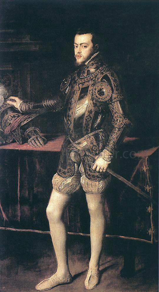 Titian King Philip II - Canvas Print