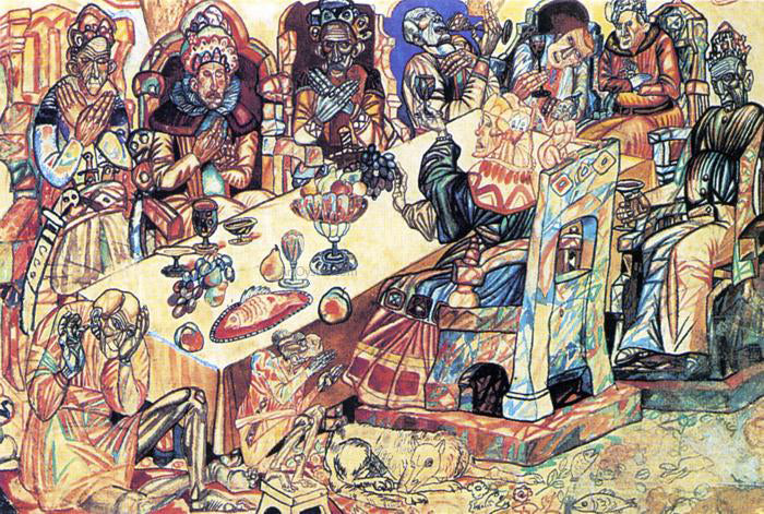 Pavel Filonov Kings Feast - Canvas Print