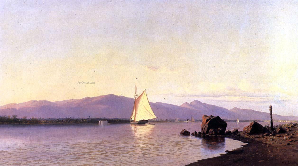 Francis A Silva Kingston Point, Hudson River - Canvas Print