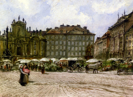 Rudolf Von Alt Kirche am Hof Vienna - Canvas Print