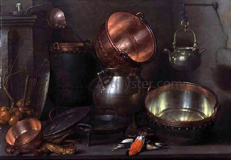 Cornelis Jacobsz Delff Kitchen Still-Life - Canvas Print