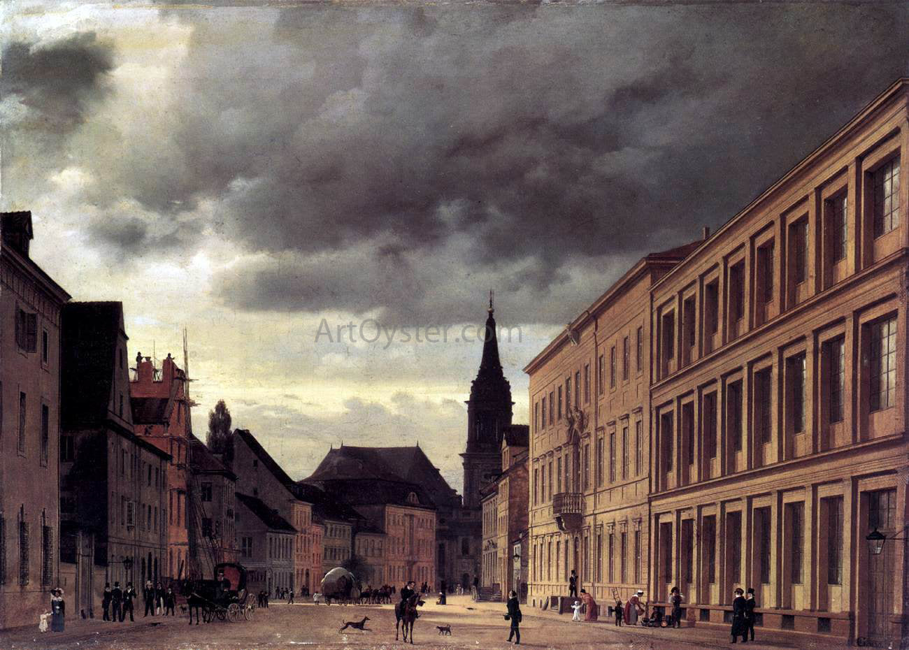 Eduard Gaertner Klosterstrasse - Canvas Print