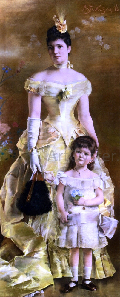 Alfred Emile Leopold Stevens La Baronne de Bonhome - Canvas Print