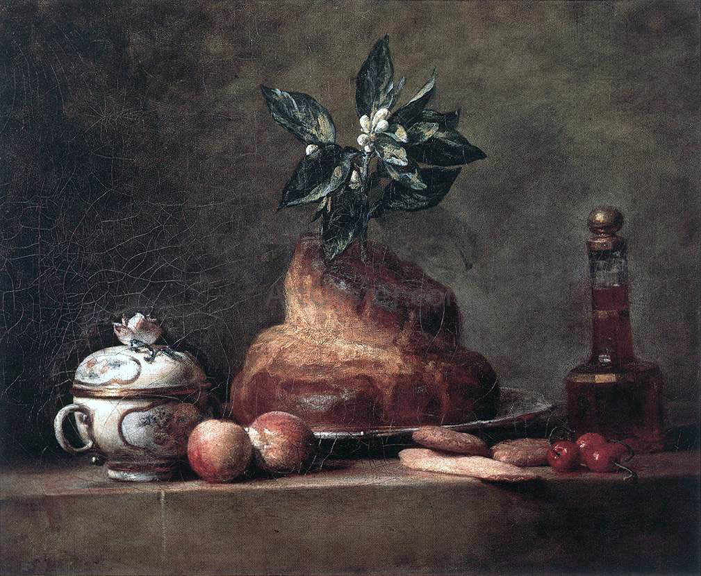 Jean-Baptiste-Simeon Chardin La Brioche - Canvas Print
