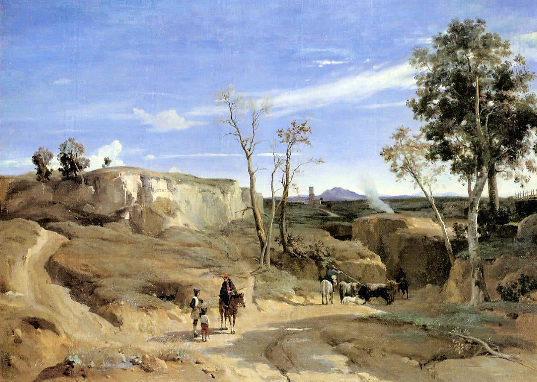 Jean-Baptiste-Camille Corot La Cervara, the Roman Countryside - Canvas Print