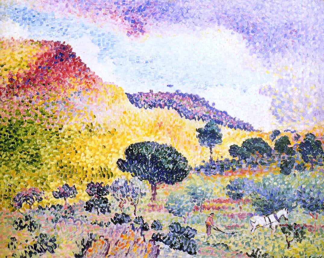 Henri Edmond Cross La Chaine des Maures - Canvas Print