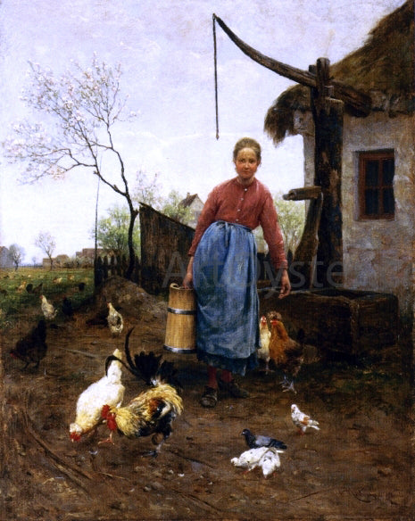 Antonio Montemezzo La Contadinella - Canvas Print