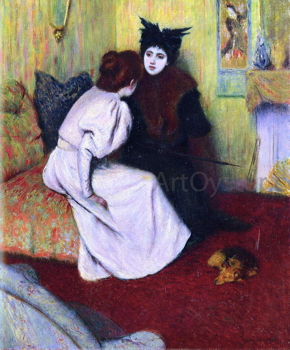 Federico Zandomeneghi La Conversazione - Canvas Print