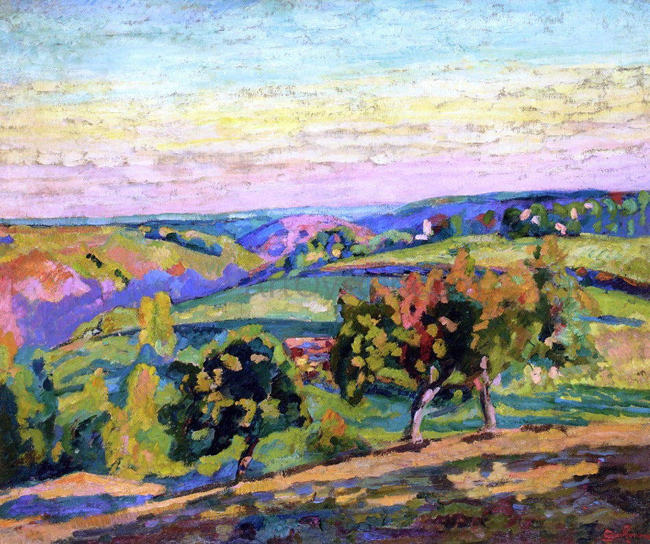 Armand Guillaumin La Creuse Landscape - Canvas Print