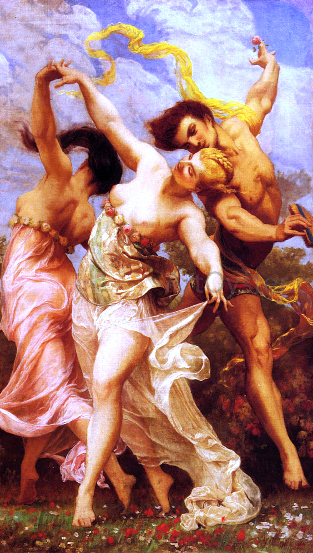 Gustave Rodolphe Boulanger La Danse Amoureuse - Canvas Print